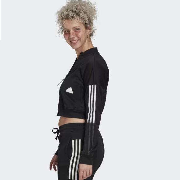 Brand New Adidas CROPPED TRACK TOP Jacket - Picture 5 of 11